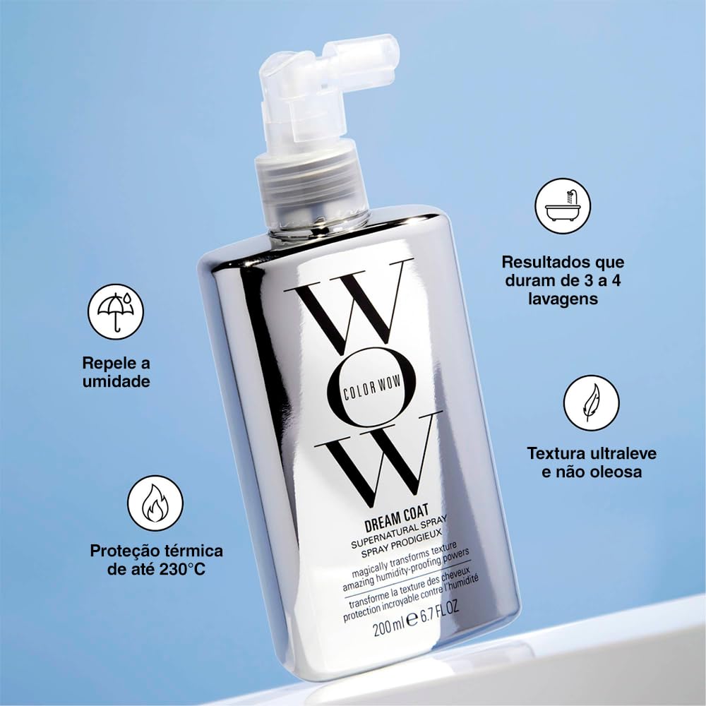 COLOR WOW Dream Coat – Anti-Humidity Frizz Control Spray for Glass Hair