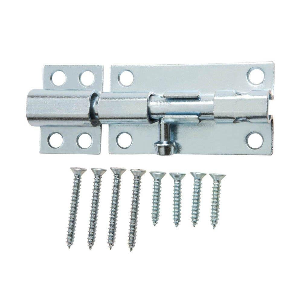 Everbilt 4 in. Heavy Duty Barrel Bolt Zinc-Plated