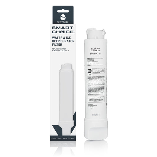Smart Choice SCWFTCTO1 Refrigerator Water & Ice Filter, Genuine Replacement for Frigidaire EPTWFU01 PureSource Ultra II and Electrolux EWF02 PureAdvantage