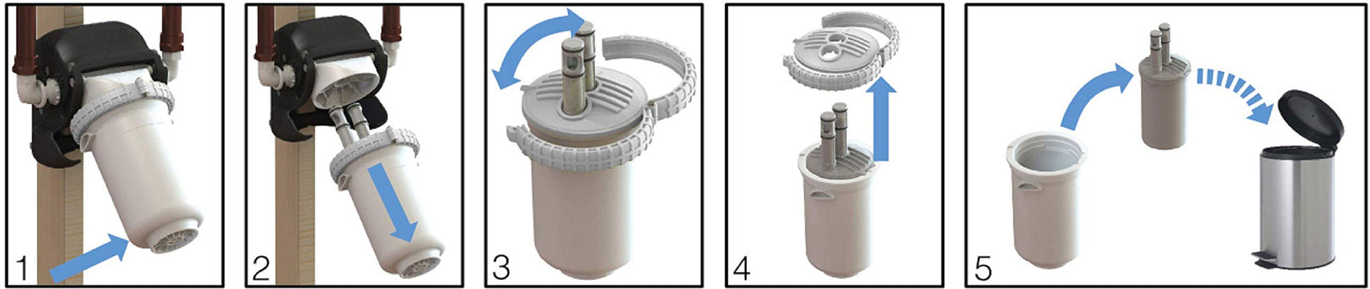 EcoPure EPWHEF Whole Home Pivotal Replacement Filter – Fits EPWHE System– NSF Certified – 5 Micron – Reduces Sediment, Chlorine Taste & Odor, Rust, Dirt & Sand – 6-Month Life – Easy, Mess-Free Changes