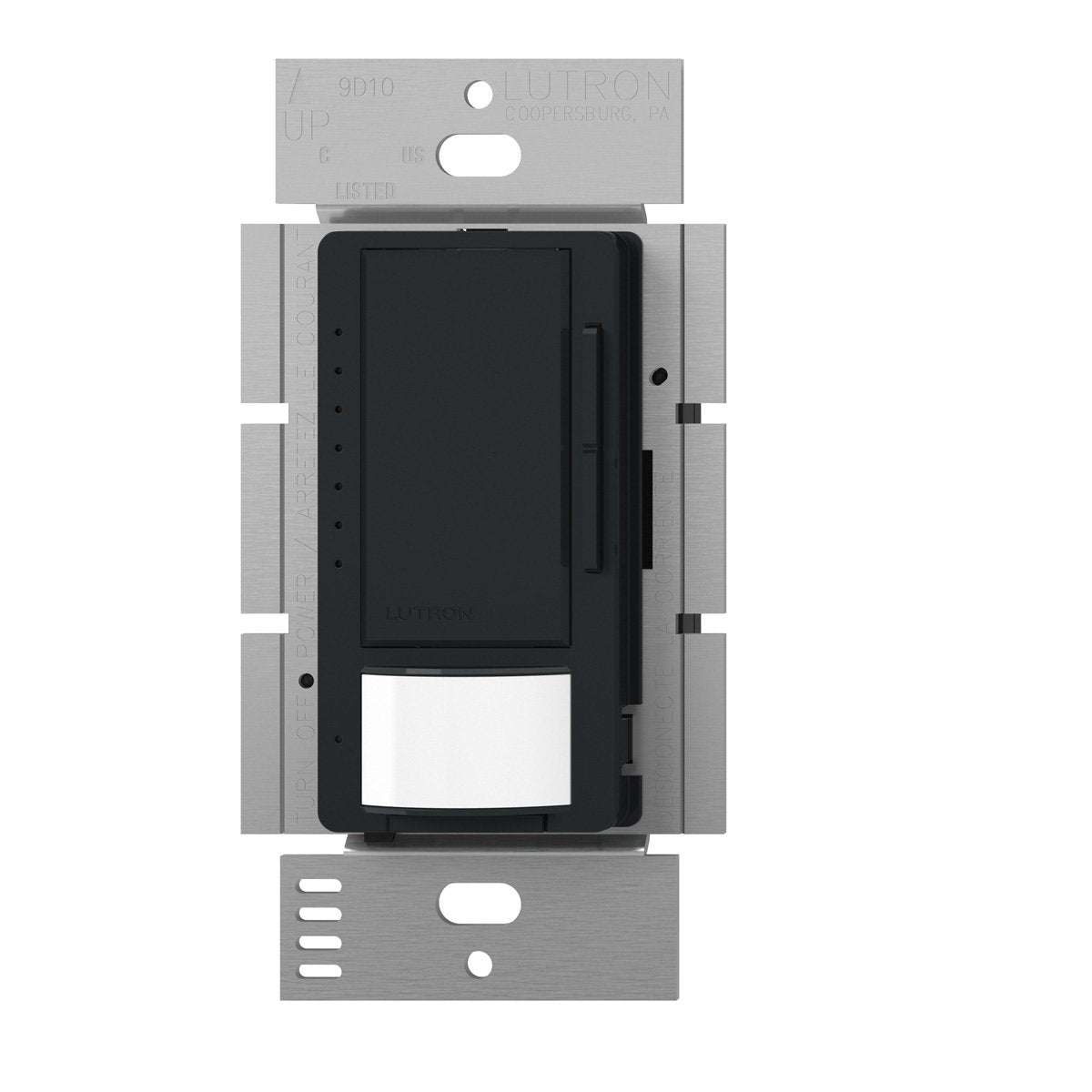Lutron Maestro LED+ Dimmer and Vacancy Sensor, Single Pole and Multi-Location, MSCL-VP153M-BL, Black