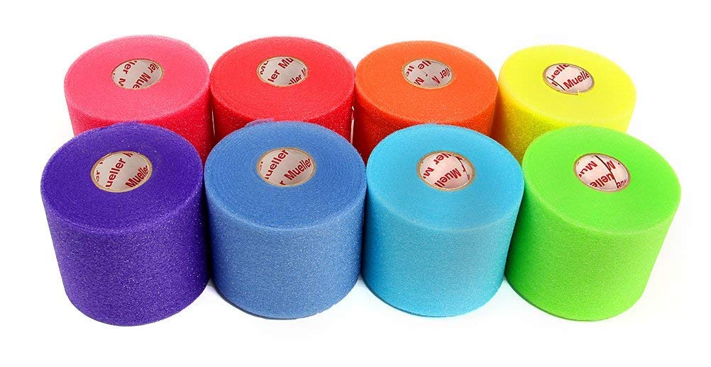 Mueller Rainbow Pack of Sports Pre-Wrap (8 Colors!),30 Yards,Rainbow