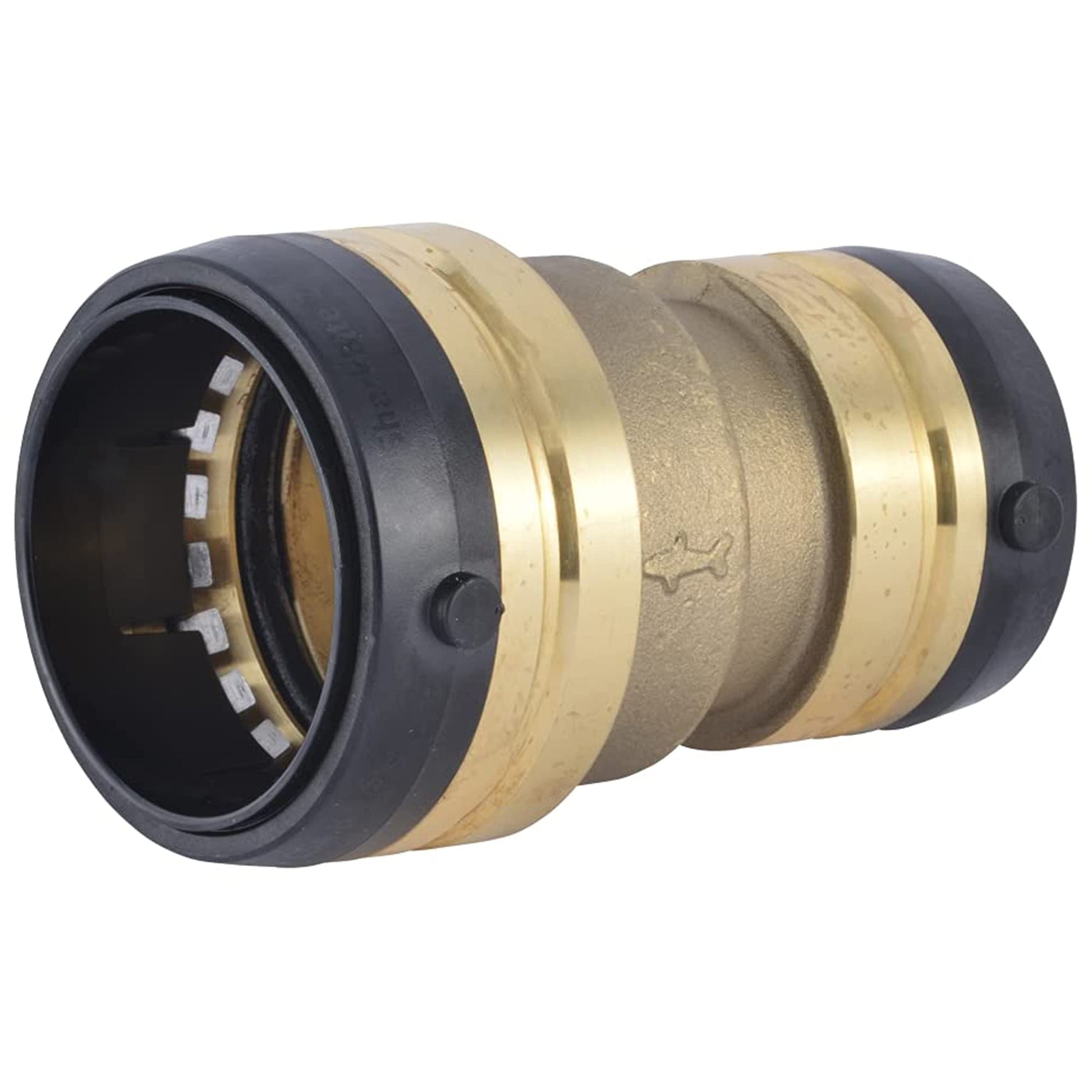 SharkBite 2 Inch x 1-1/2 Inch Reducing Coupling, Push to Connect Brass Plumbing Fitting, PEX Pipe, Copper, CPVC, PE-RT, HDPE, UXL015441