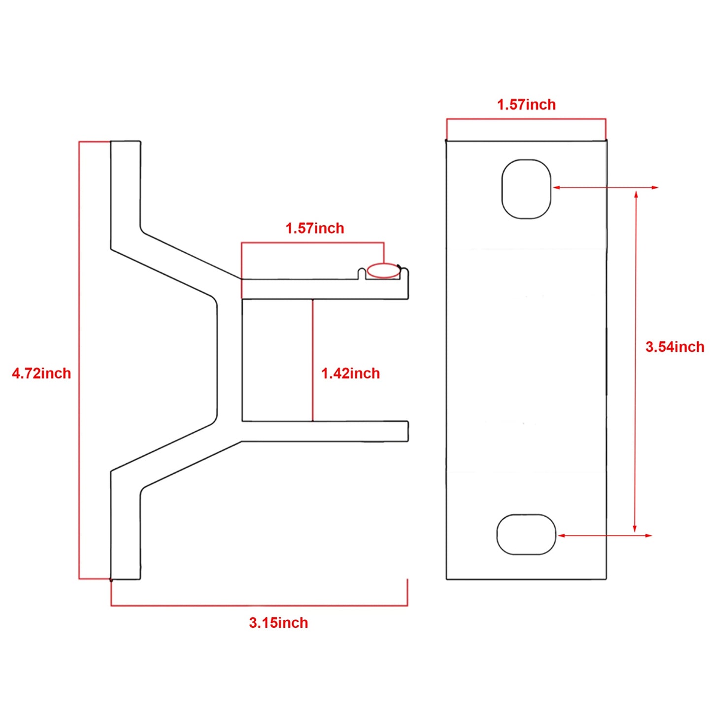 ALEKO Wall Bracket for Retractable & Motorized Half Cassette Awnings, Dark Gray
