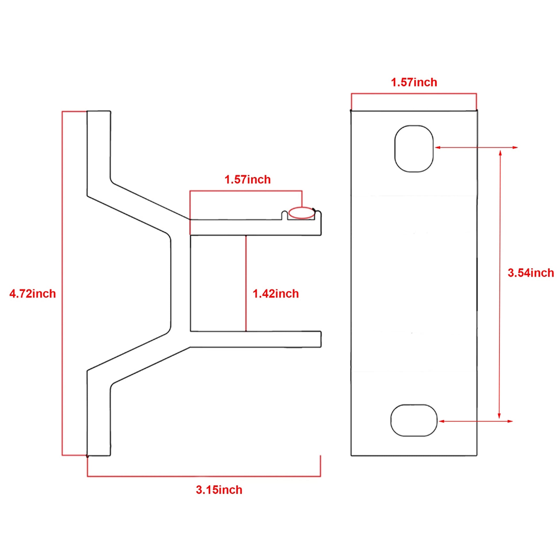 ALEKO Wall Bracket for Retractable & Motorized Half Cassette Awnings, Dark Gray