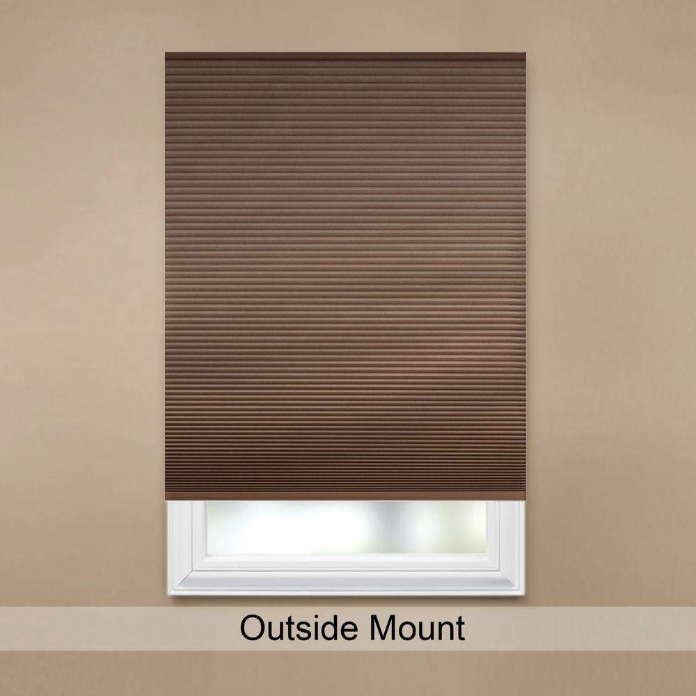 Home Decorators Collection Cut-to-Width Mocha 9/16 in. Blackout Cordless Cellular Shade - 29 in. W x 48 in. L