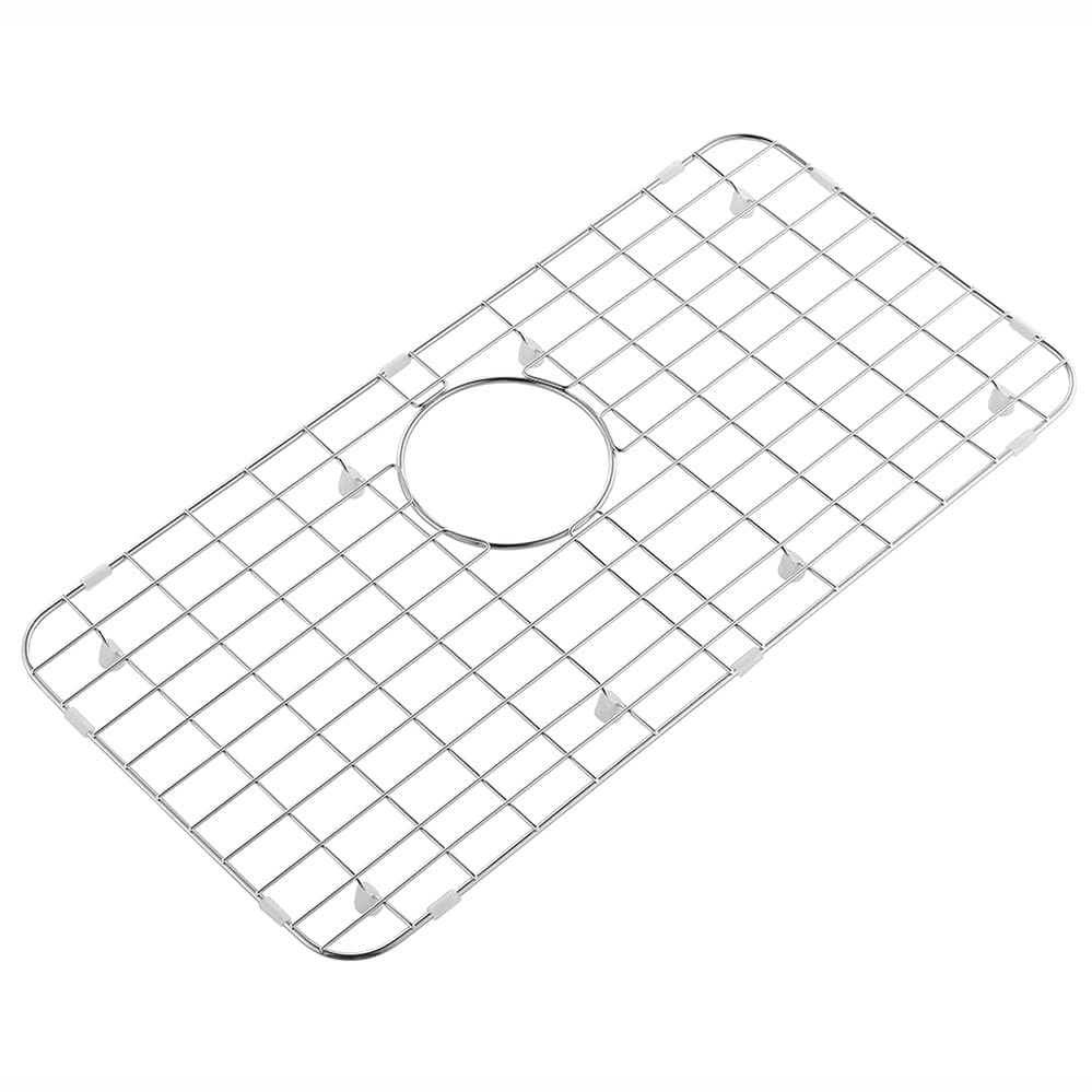 CIPOTAL 25.1 in. x 12.5 in. Rear Drain Kitchen Sink Bottom Grid with Supersoft Silicone Feet in 304 Grade Stainless Steel