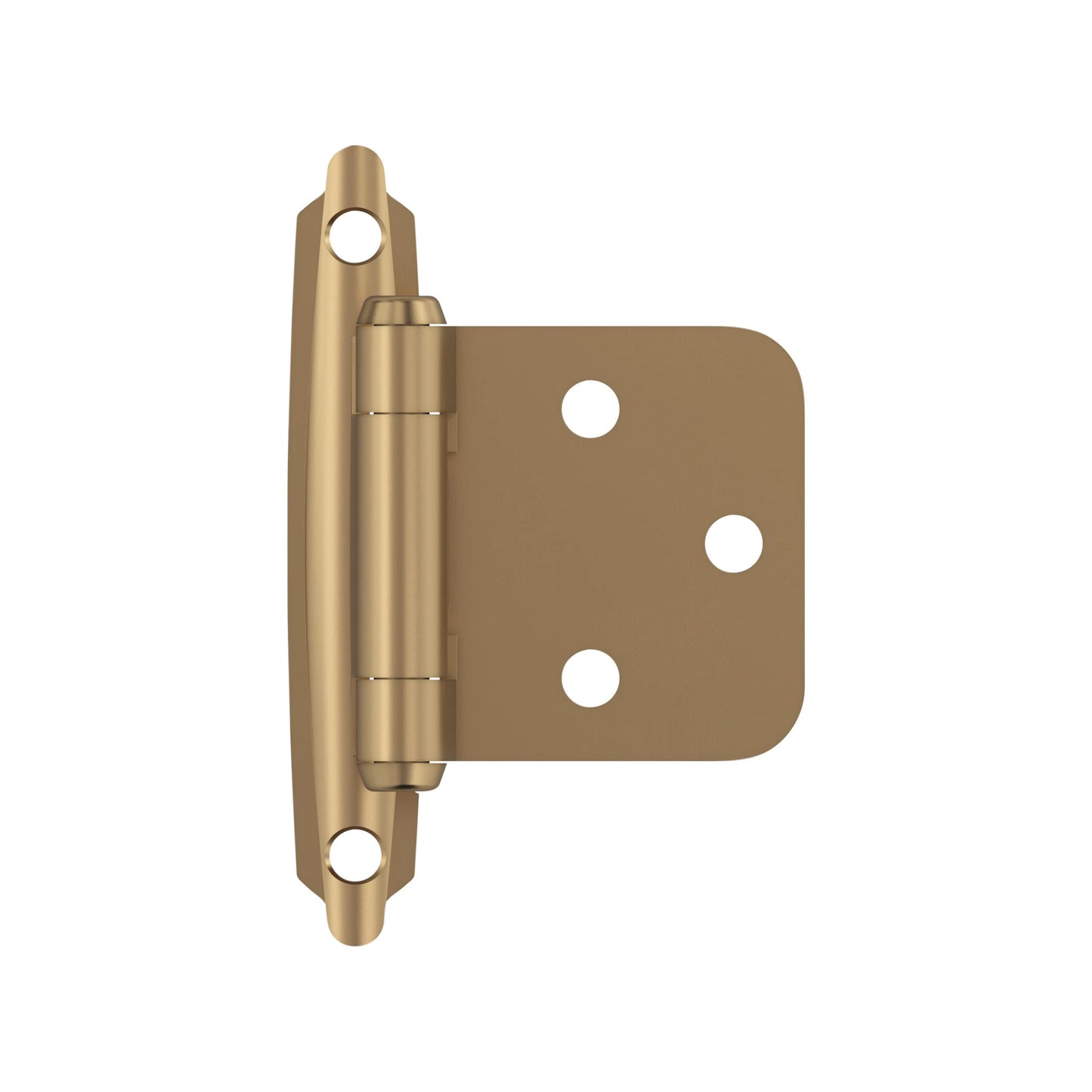 Amerock BPR3429CZ | Cabinet Hinge | Variable Overlay Self Closing Face Mount | Champagne Bronze | Kitchen Cabinet Door | 1 Pair/2 Pack | Functional Hardware