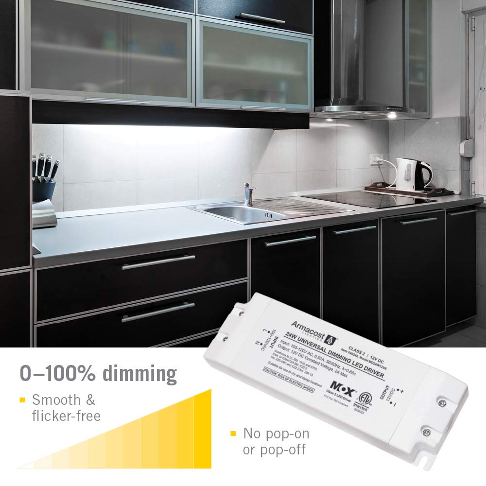 Armacost Lighting 24-Watt Universal Dimmable 12V DC LED Driver TRIAC 840240