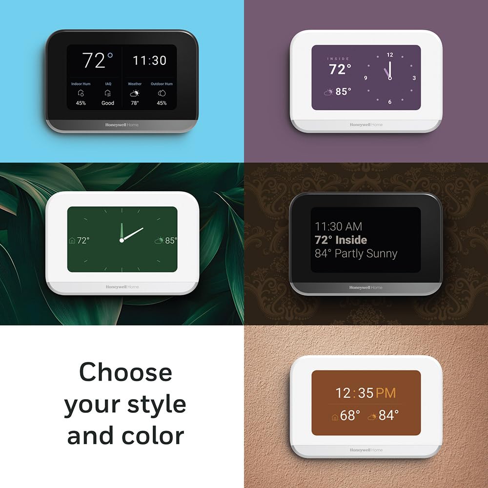 Honeywell Home X7S Smart Programmable Wi-Fi Thermostat with Humidity Monitoring, 4.3" Customizable Touchscreen Display, Sensor Feature, Energy Star Certified, Works w/Alexa, Matter, Apple, Google