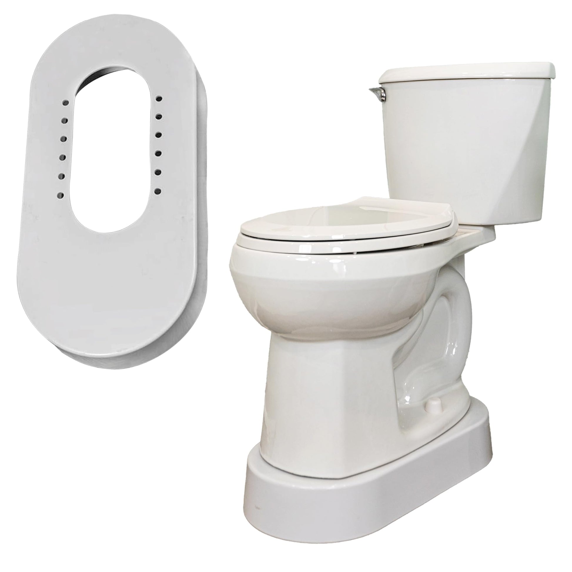 Toilevator Toilet Base Riser 500 lb Capacity 3.5" High Raised Toilet Seat - Toilet Base Plate, Elevated Toilet Seat, Toilet Seat Risers for Seniors, Handicapped Toilet Seat Riser Fits Standard Toilets