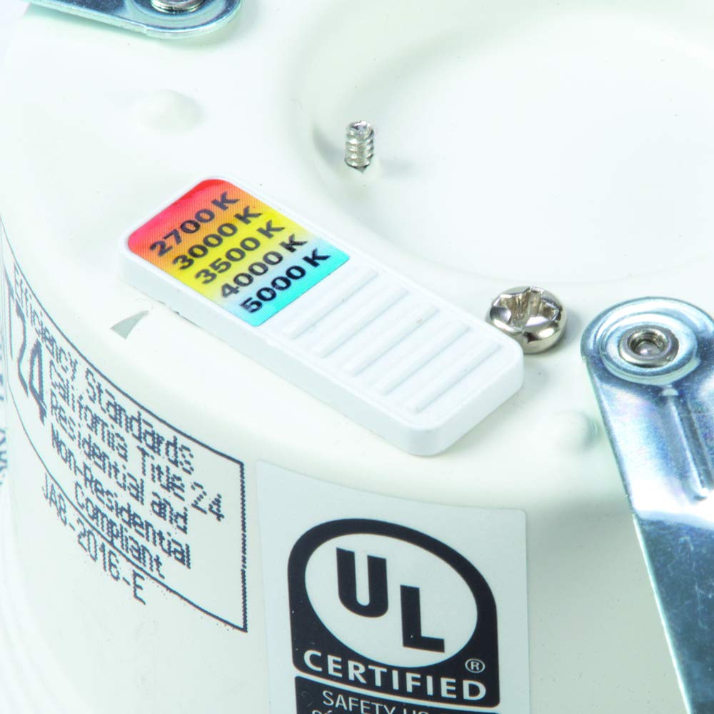HALO RL 4 in. White Integrated LED Recessed Ceiling Light Trim at Selectable CCT (2700K-5000K), Extra Brightness (915 Lumens)