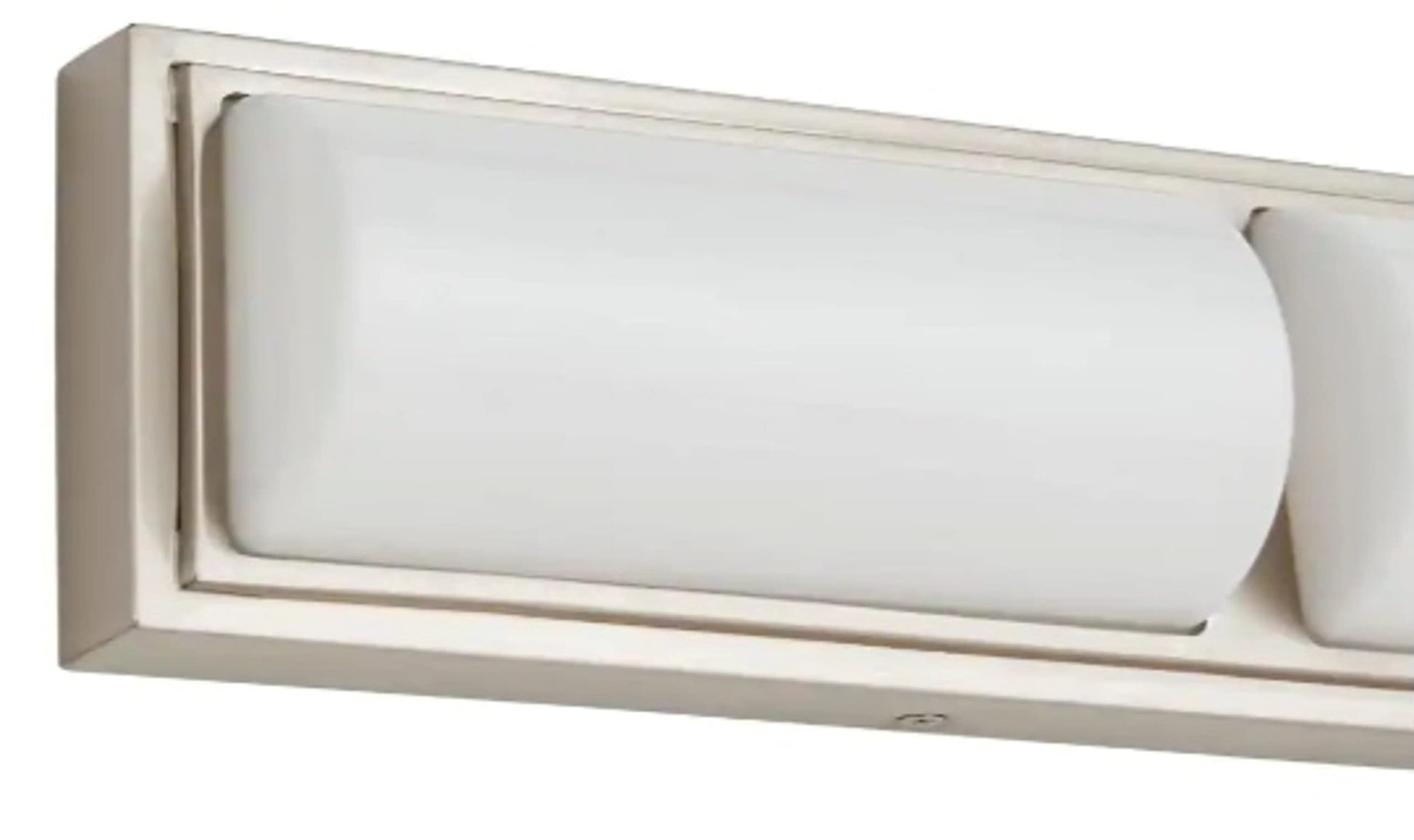 Home Decorators Bingham 24.02 in. 1-Light Brushed Nickel Integrated LED Bathroom Vanity Light Bar with Frosted Acrylic Shade