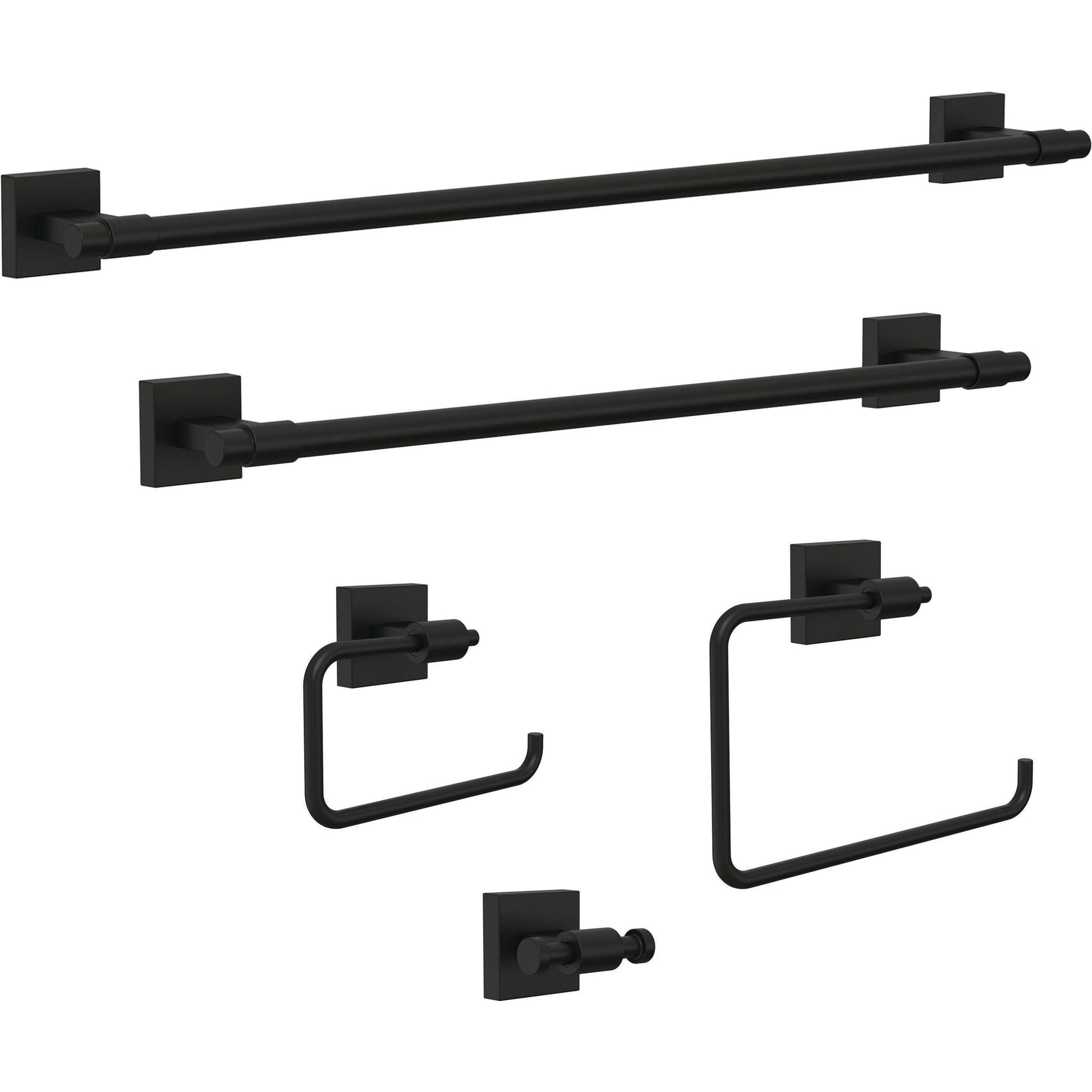 Franklin Brass Towel Rack | 18 Inch Matte Black Towel Bar for Bathroom, Kitchen | Maxted Accessories