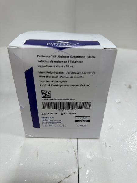 Patterson HP Alginate Substitute 8-50mL Cartridges