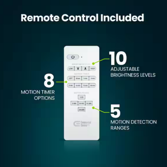 REMOTE ONLY FOR Commercial Electric 1.25 ft. 3-Head LED Convertible Utility Shop Light