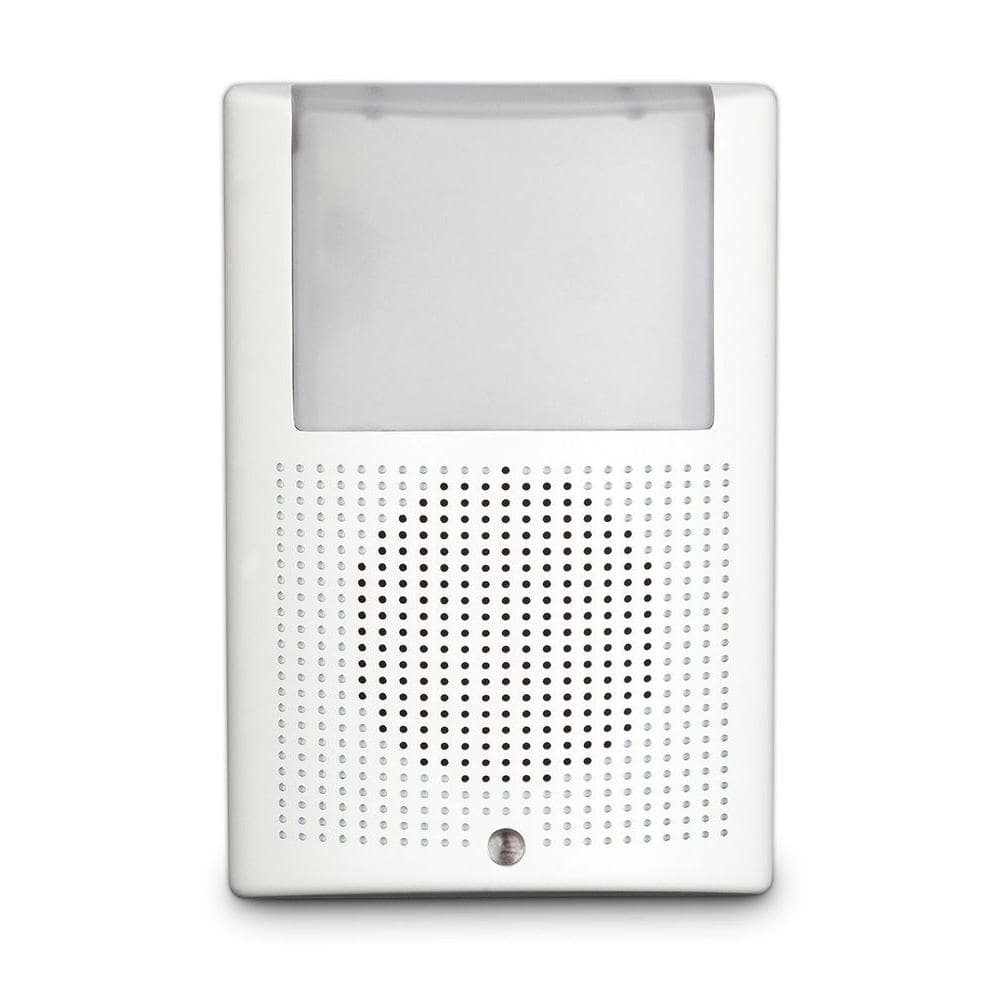 (NO BUTTON) Wireless Plug-in Doorbell Kit with LED Night Light, White