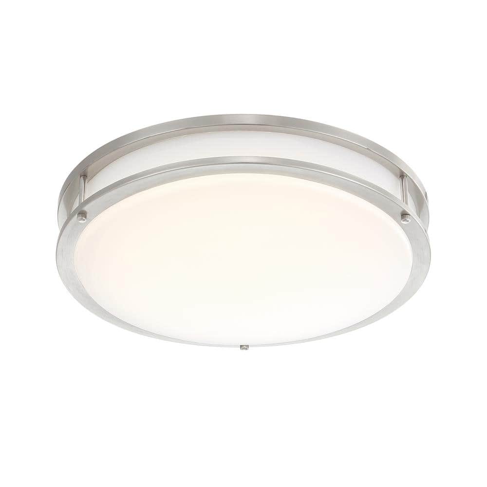 PARTS - MISSING MOUNTING HARDWARE 16" Contemporary Low-Profile Brushed Nickel Dimmable LED Flush Mount 