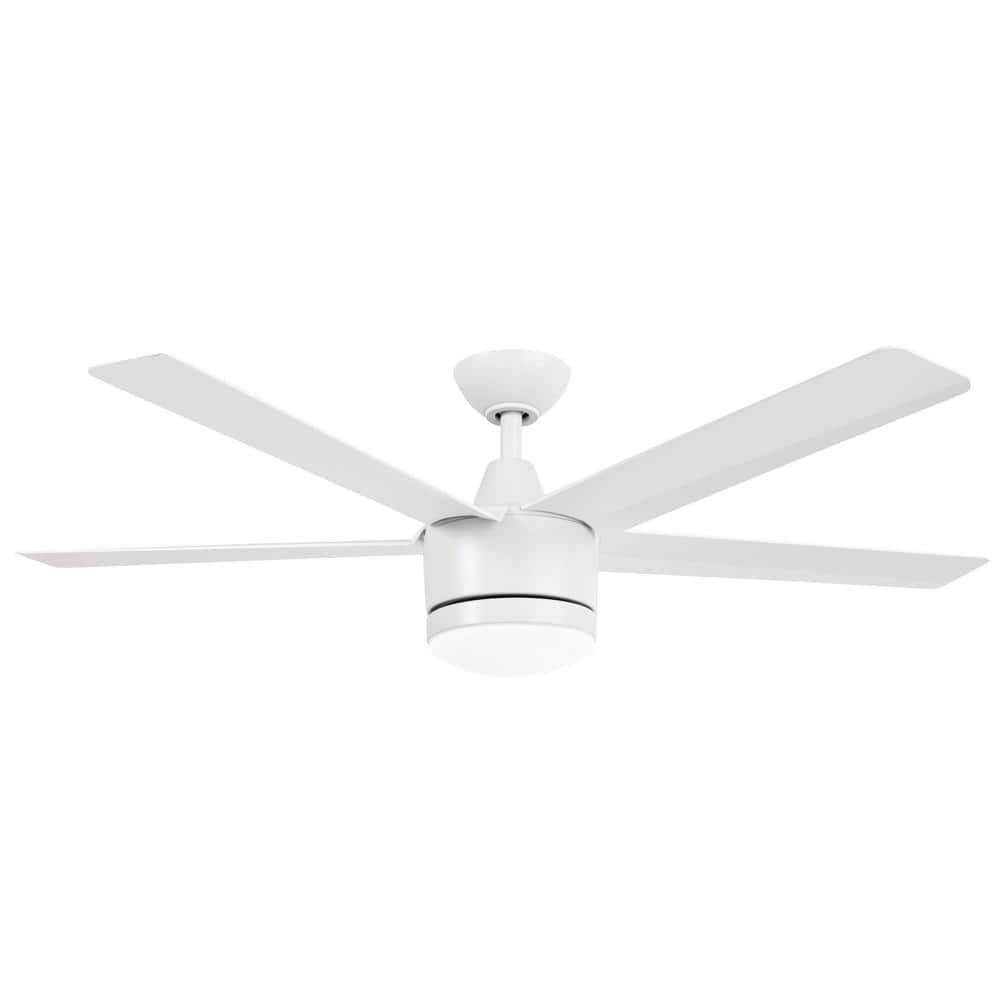PARTS - COUPLING COVER ONLY Merwry 52 in. Intergrated LED Matte White Ceiling Fan with Light and Remote Control