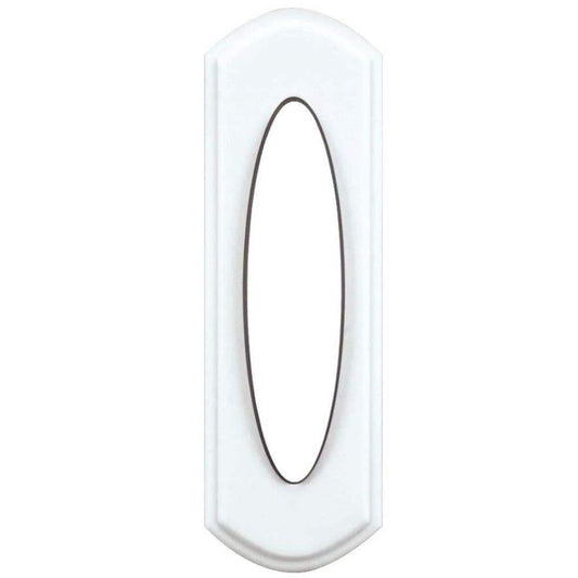 Wireless Battery Operated Doorbell Push Button, White