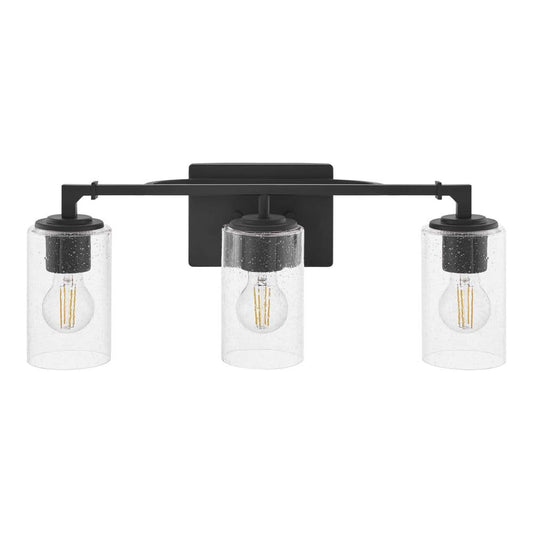 PARTS - REPLACEMENT GLASS GLOBE ONLY Helenwood 22 in. 3-Light Matte Black Bathroom Vanity Light 