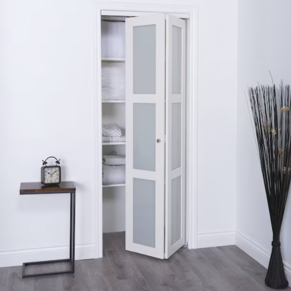 Renin 36 in. x 80 1/2 in. Euro 3-Lite Bi-Fold Door