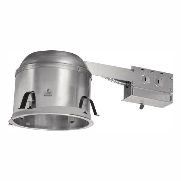 H27 6 in. Aluminum Recessed Lighting Housing for Remodel Shallow Ceiling, Insulation Contact, Air-Tite (6-Pack)