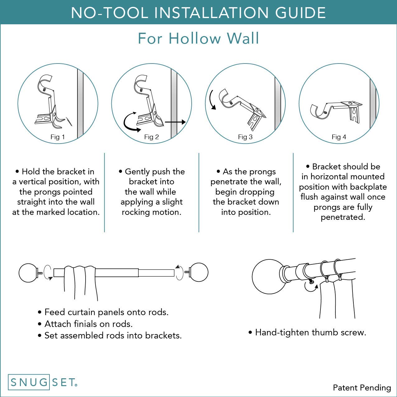 72-144" Nickel Curtain Rod, Quick Easy Installation, No Tools Option, 1" Diameter, Durable Steel Construction, Supports Heavy Fabrics, Decorative Square Finial, 4 Brackets, 72"-144" Adjustable