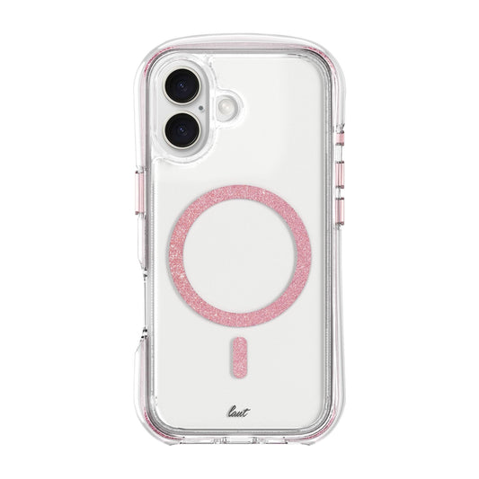 LAUT - AERO Sparkle case Compatible with iPhone 16 - Crystal Pink