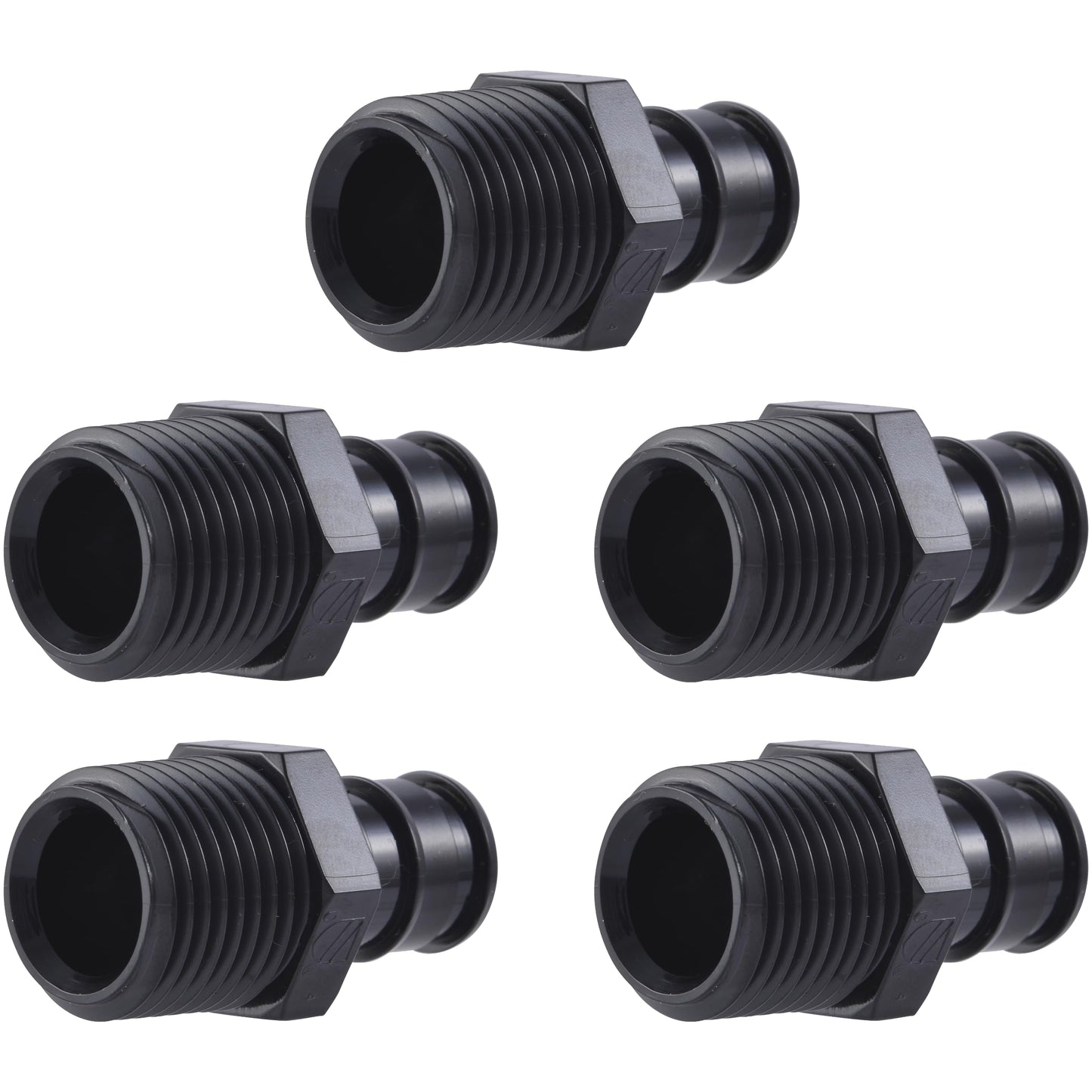 SharkBite 1/2 x 1/2 Inch Poly MNPT Expansion Adapter for PEX-A Pipe, Pack of 5, Plastic Plumbing Fittings, Male Adapter for PEX-A Tubing, UA120A5