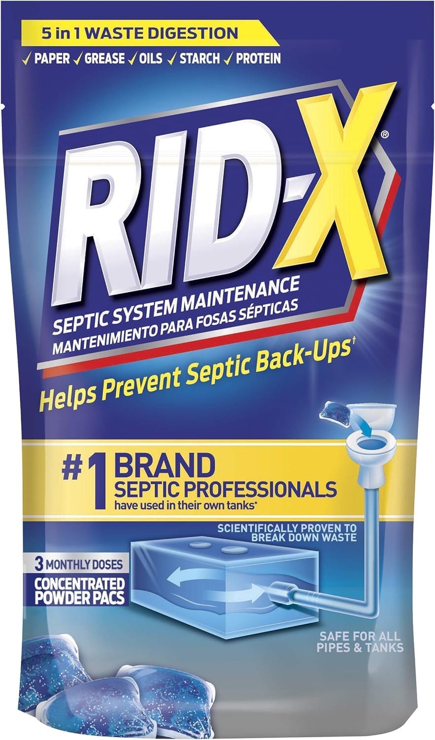 Rid-X Septic Tank System Treatment, Septic Tank Treatment, 3.2 Ounce