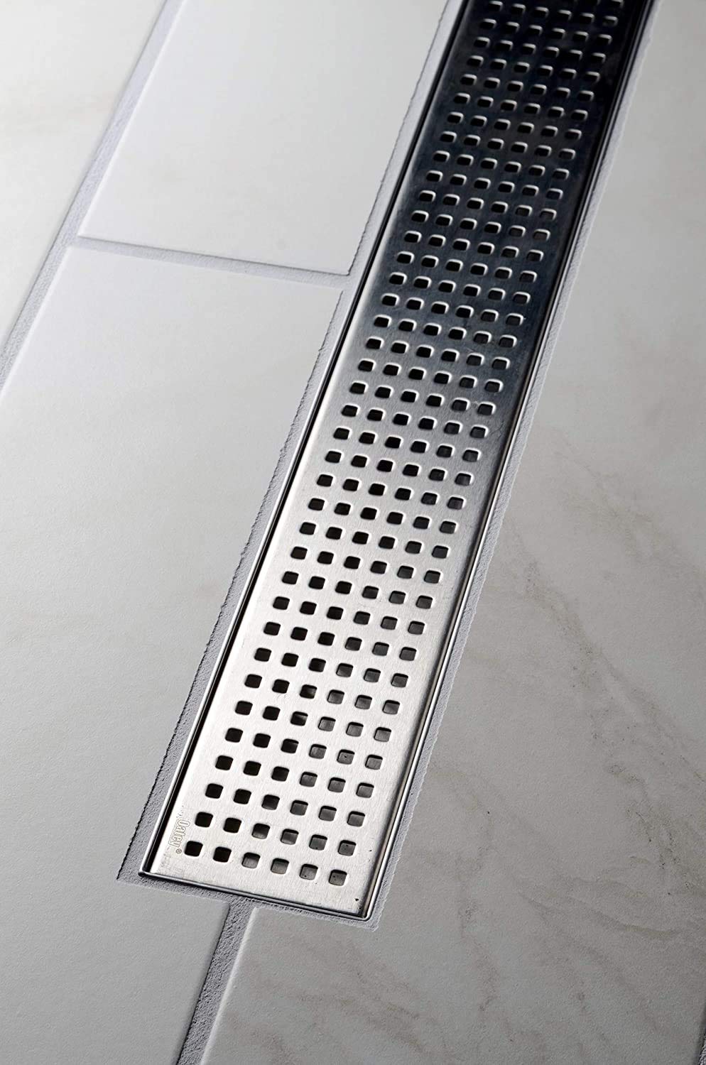 Designline 24 in. Stainless Steel Linear Shower Drain Square Grate