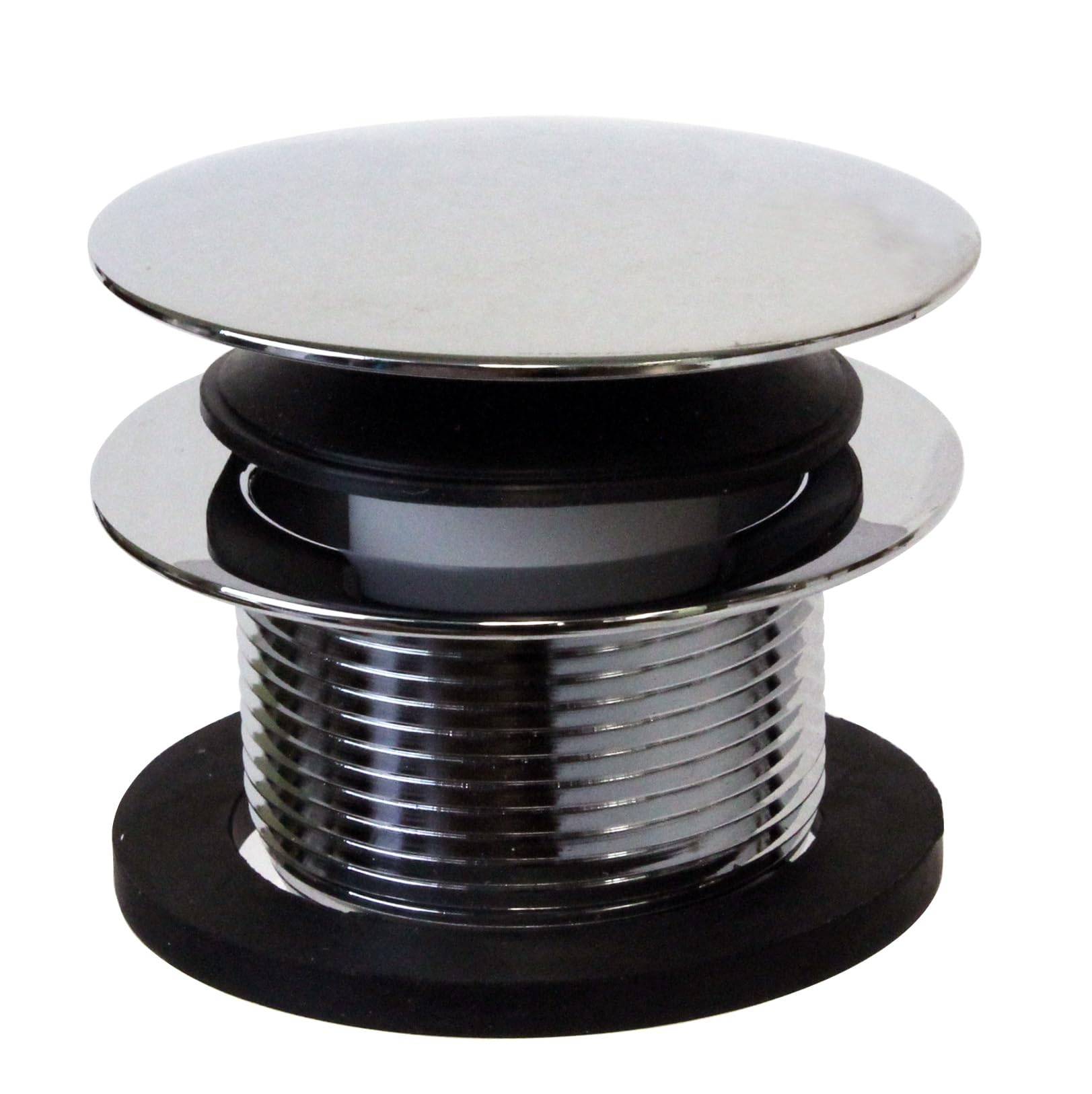 Westbrass A398R-26 1-1/2" NPSM Coarse Thread Mushroom Tip-Toe Bathtub Drain Stopper, Polished Chrome