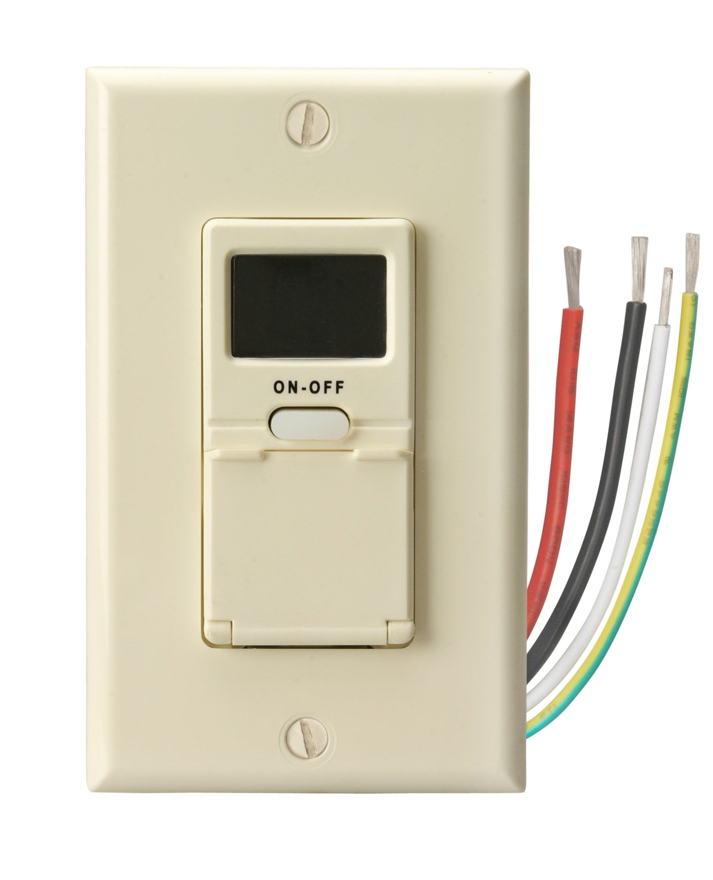 Southwire Woods In-Wall 7-Day Digital Timer - Programmable Light Switch - Automatic Light Switch Timer - Convenient Digital Timer - Smart Energy Control - Light Almond