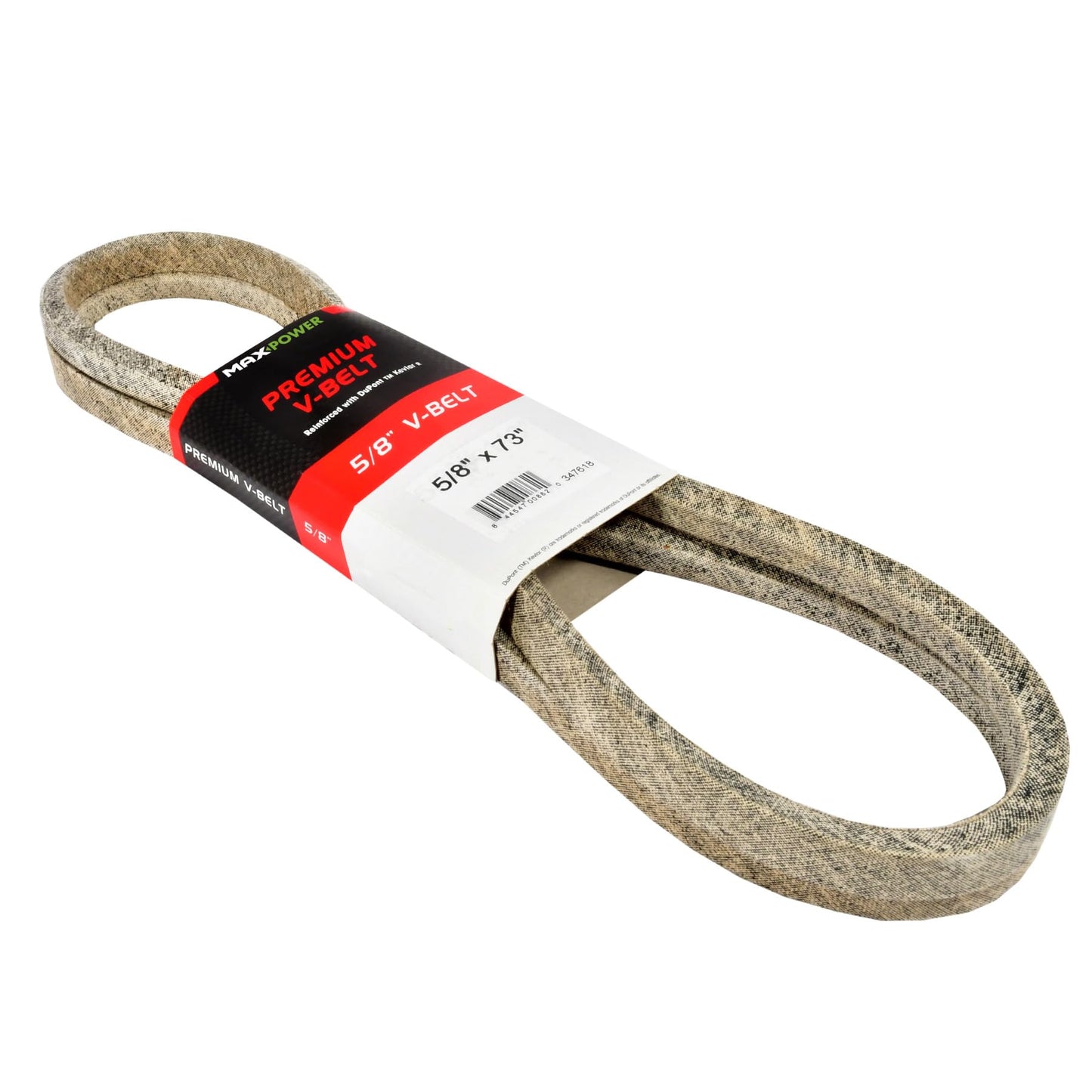 Maxpower 347618 Premium Belt Reinforced with Kevlar Fiber Cords, 5/8" x 73"