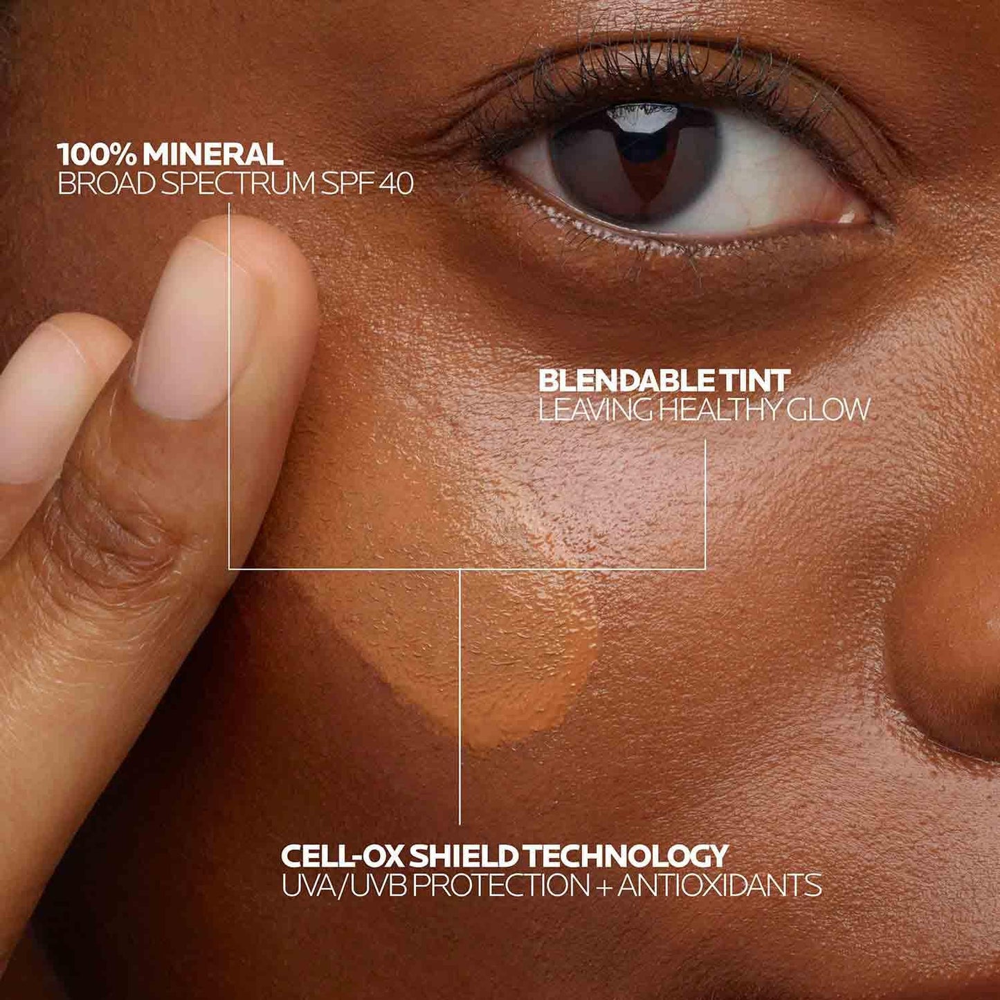 La Roche-Posay Anthelios Tinted Sunscreen SPF 40, Broad Spectrum SPF + Antioxidants, Titanium Dioxide & Zinc Oxide Sunscreen, 4 Flexible Shades With No White Cast, Oil Free & Oxybenzone Free