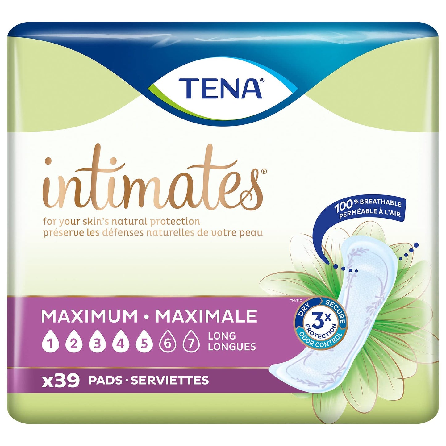 TENA Intimates Heavy Pads Long, 39 Count