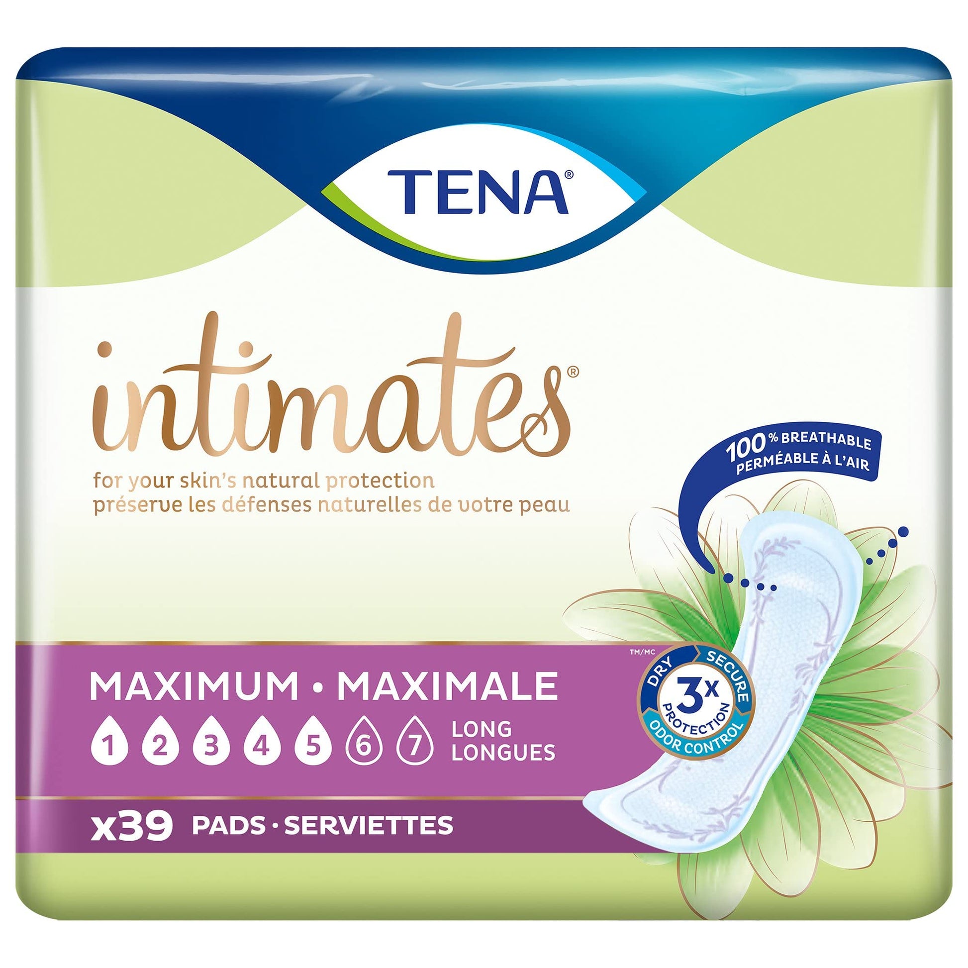 TENA Intimates Heavy Pads Long, 39 Count