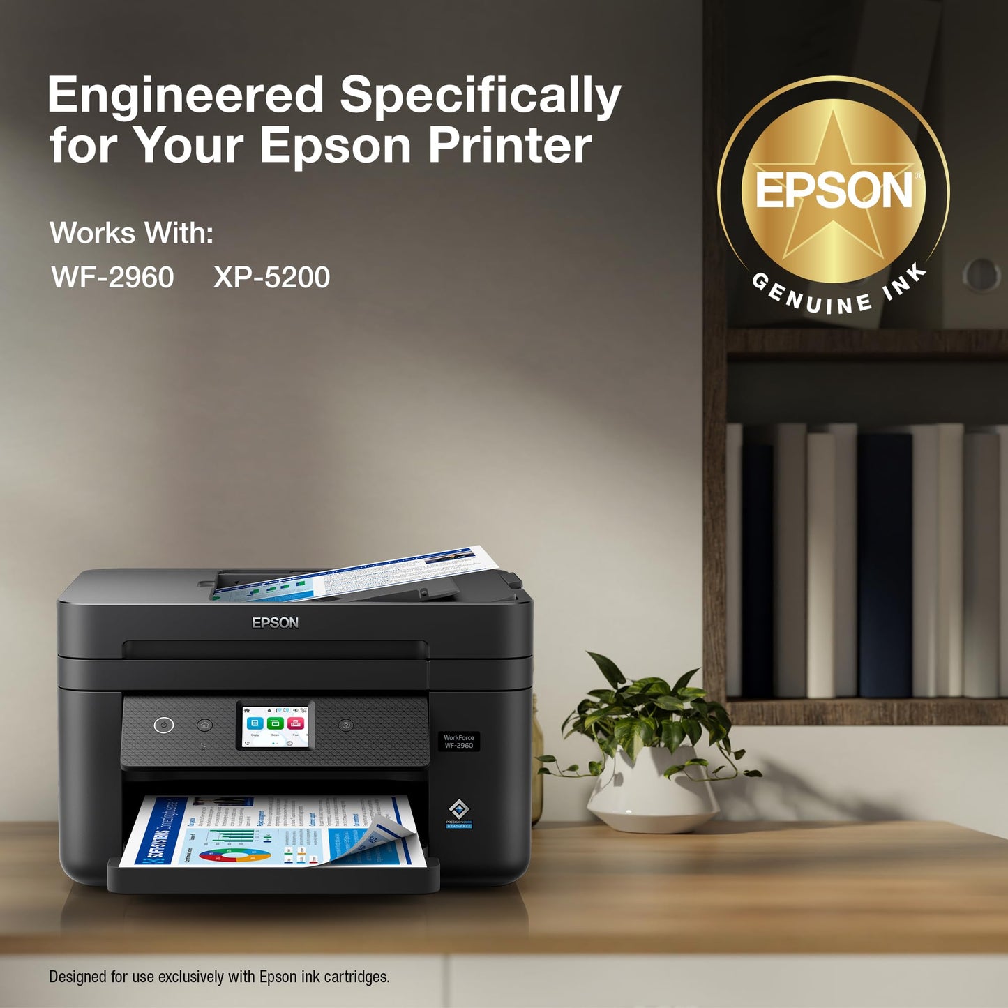 Epson 222 Claria Ink Standard Capacity Black Cartridge (T222120-S) Works with Workforce WF-2960, Expression XP-5200