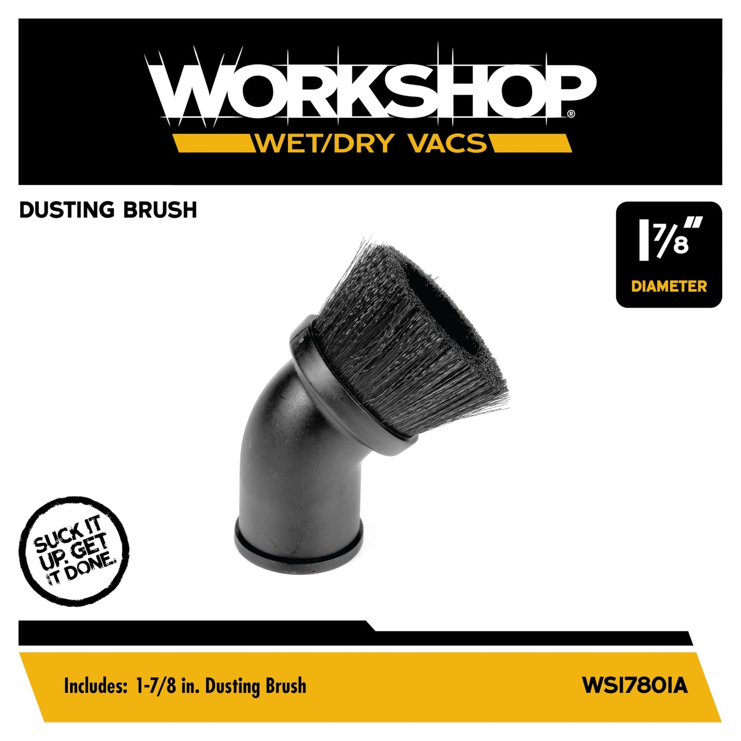 WORKSHOP Wet/Dry Vacs WS17801A 1-7/8-in. Dusting Brush Vacuum Attachment