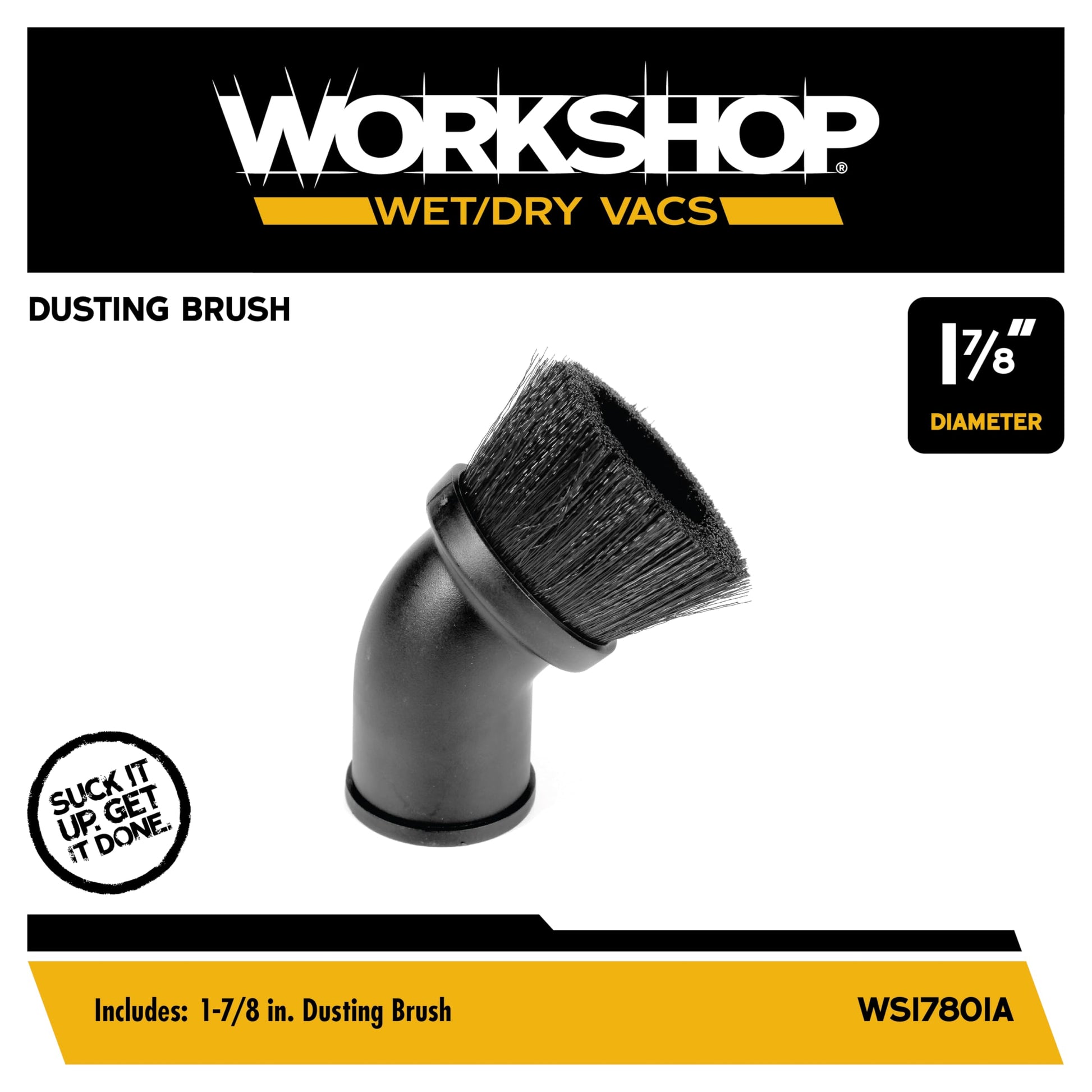 WORKSHOP Wet/Dry Vacs WS17801A 1-7/8-in. Dusting Brush Vacuum Attachment