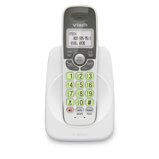 VTech Cordless Phone with DECT 6.0, Full-Duplex Speakerphone, Lighted Display, Backlit Keypad, Caller ID/Call Waiting, Volume Control, Hearing Aid Compatible, Wall Mount | VG131 (White)