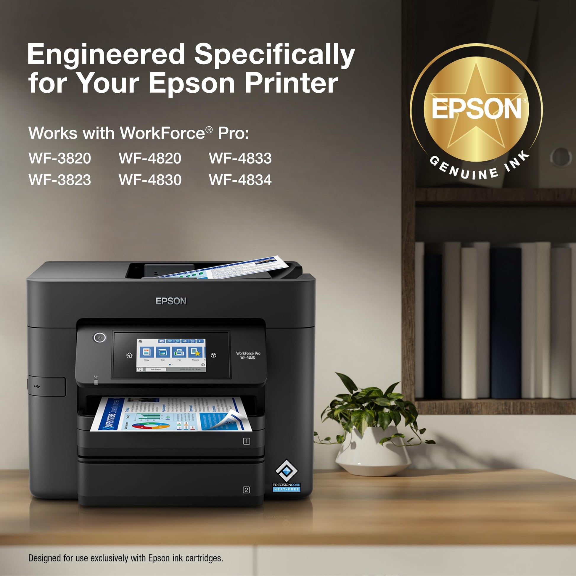 EPSON 822 DURABrite Ultra Ink Standard Capacity Black Cartridge (T822120-S) Works with WorkForce Pro WF-3820,3823, 4820, 4830, 4833, 4834