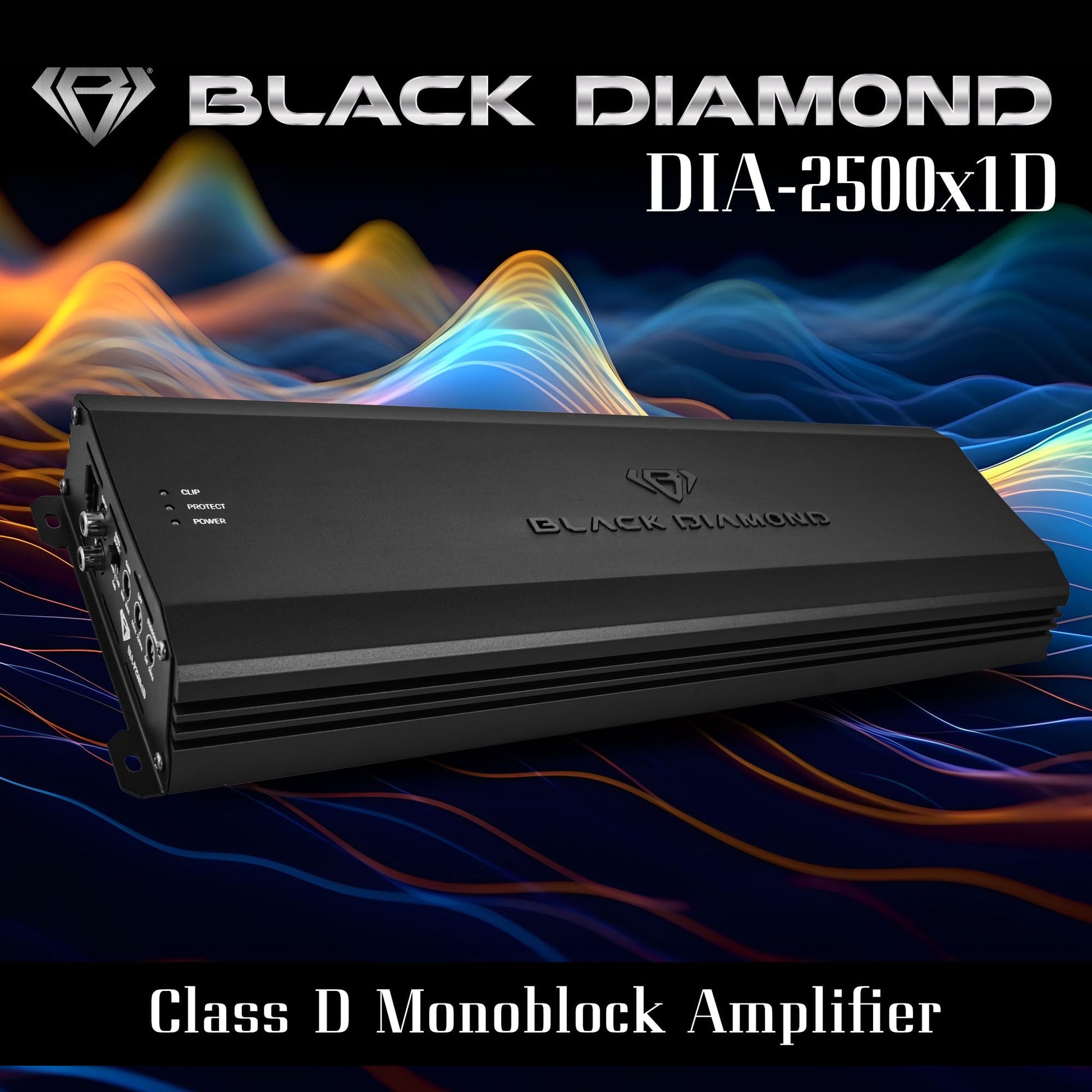 Black Diamond DIA-P2500x1D Car Audio Amplifier Class D 1-Channel Monoblock Amplifier 2500 Watts RMS,