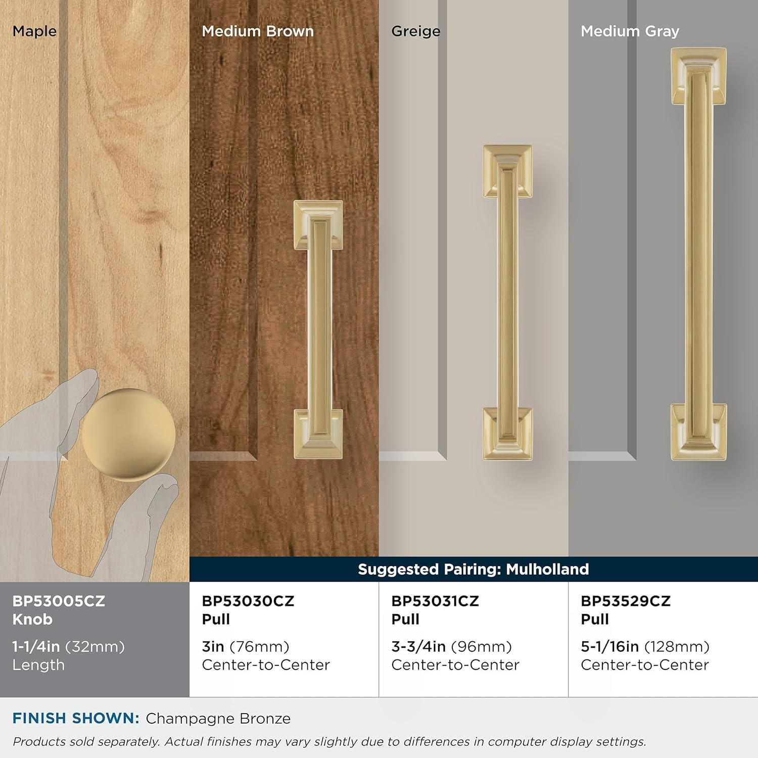 Amerock | Cabinet Knob | Champagne Bronze | 1-1/4 inch (32 mm) Diameter | Edona | Drawer Knob | Cabinet Hardware (Pack of 1)