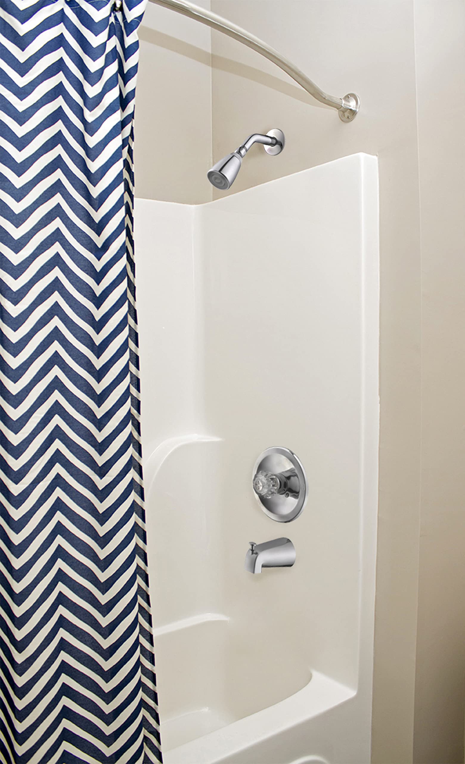 Design House 522912 Slip-On Pull-Up Wall Mount Tub Diverter Spout, Polished Chrome