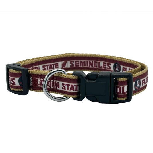 Pets First Collegiate PET Collar OLD VERSION Florida State Seminoles Dog Collar, Size Large. Best Sports Team Collar for Dogs & Cats. A Shiny & Colorful Dog & Cat Collar Licensed by The NCAA