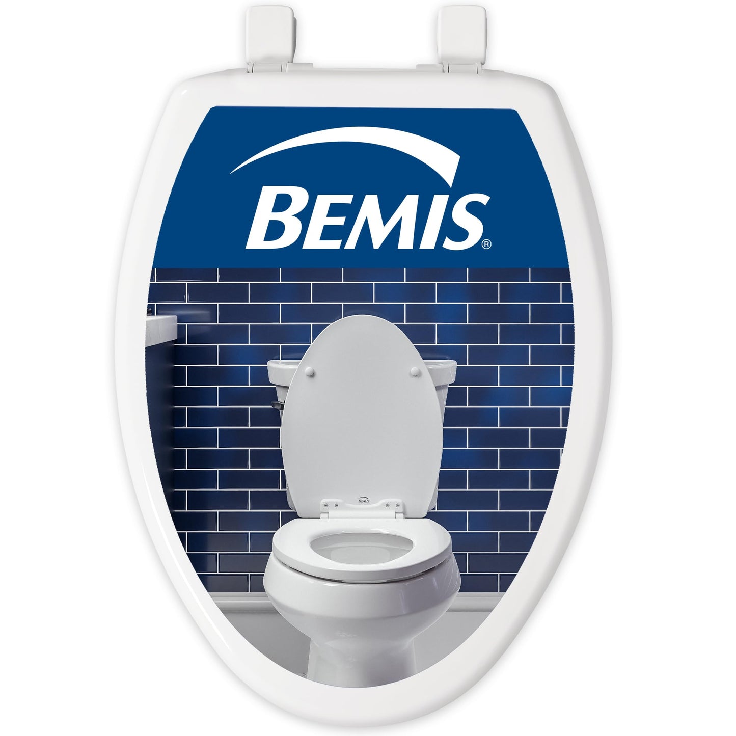 Bemis Slow Close Elongated Toilet Seat, Easy Clean Hinges, White
