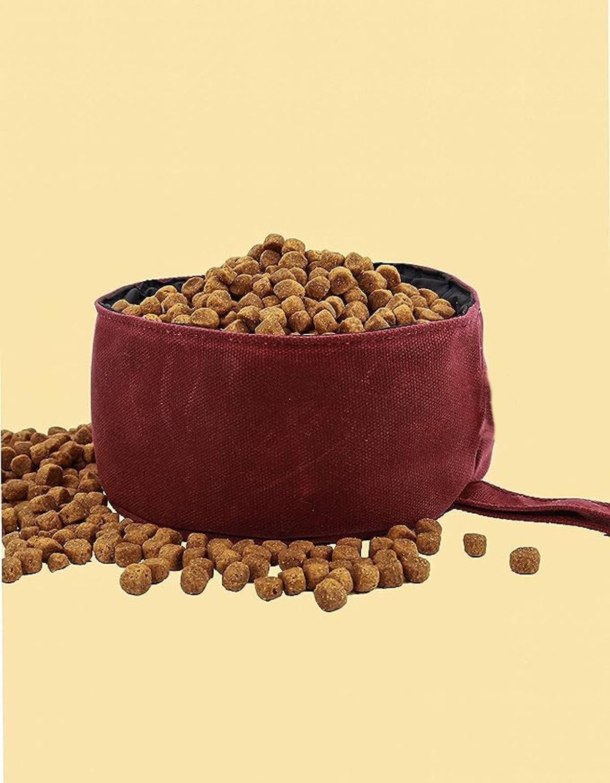 CALDO Collapsible Dog Bowl - Perfect for Food and Water on The Go (Burgundy)