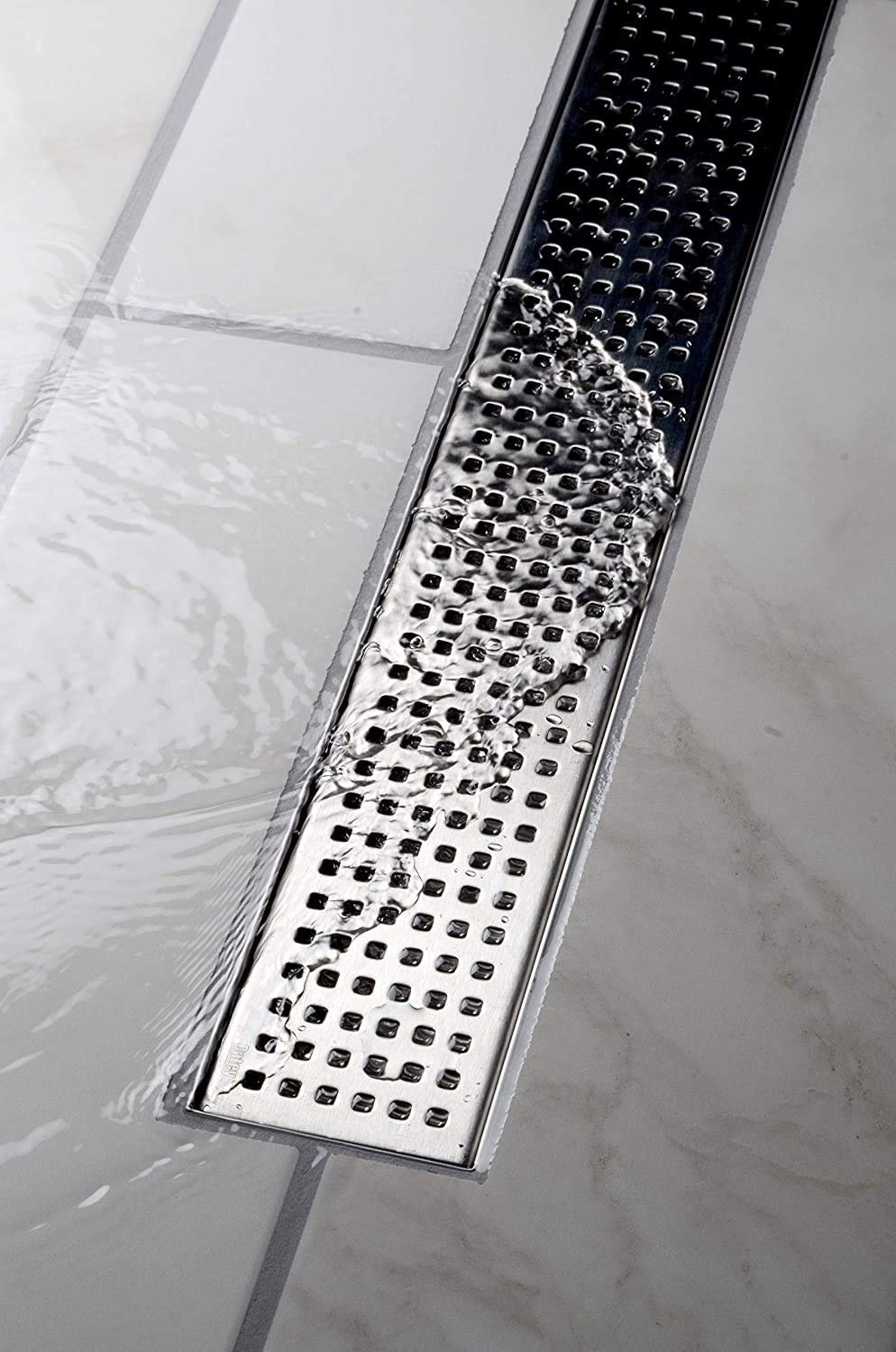 Designline 24 in. Stainless Steel Linear Shower Drain Square Grate